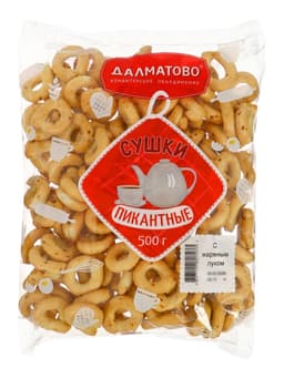 Сушки «Далматово» с луком, пикантные, 500 г