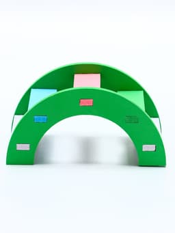 Лесенка для грызунов, с цветными ступеньками, зелёная