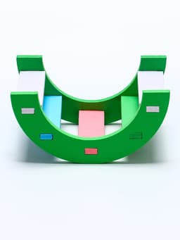 Лесенка для грызунов, с цветными ступеньками, зелёная