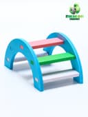 Лесенка для грызунов, с цветными ступеньками, синяя