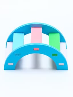 Лесенка для грызунов, с цветными ступеньками, синяя