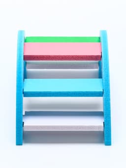 Лесенка для грызунов, с цветными ступеньками, синяя