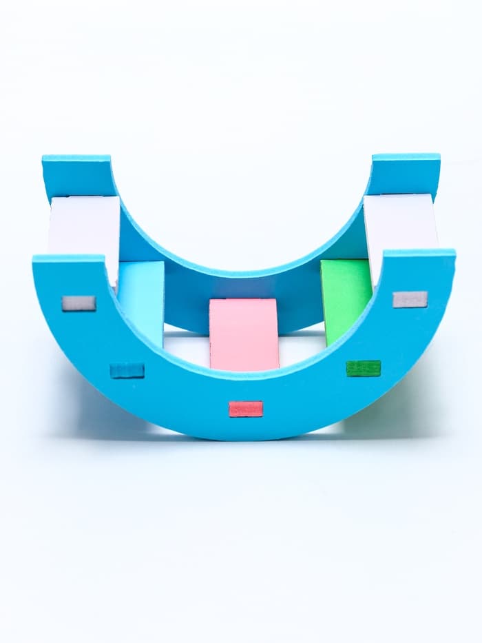 Лесенка для грызунов, с цветными ступеньками, синяя