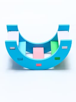 Лесенка для грызунов, с цветными ступеньками, синяя