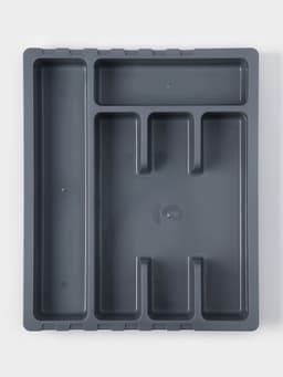 Лоток для столовых приборов раздвижной Martika «Смарт», 5 секций, 36×30×5 см, пластик, тёмно-серый