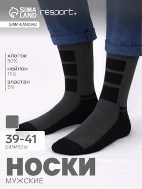 Носки мужские спортивные утепленные Resport, размер 39-41, серые