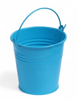 Декоративное ведёрко, металлическое, среднее, высота 8 см, диаметр 8 см, голубое