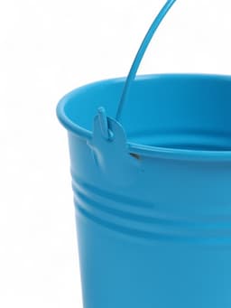 Декоративное ведёрко, металлическое, среднее, высота 8 см, диаметр 8 см, голубое