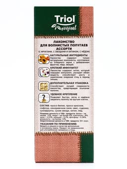 Лакомство Triol для волнистых попугаев, ассорти, 3 шт., 80 г