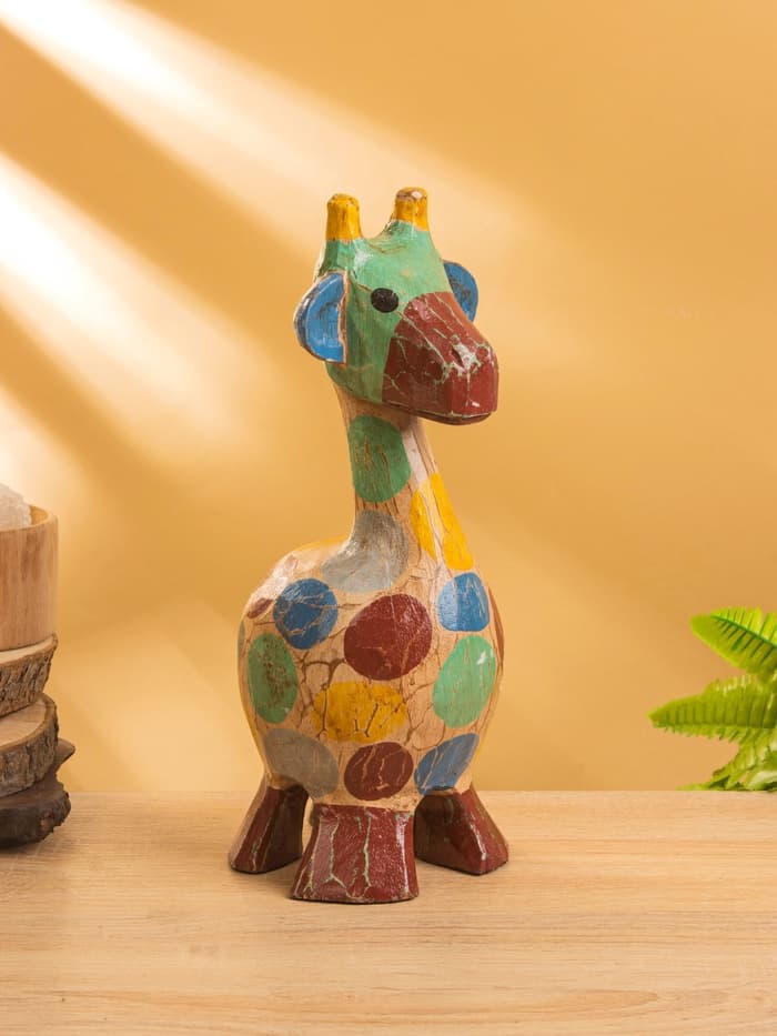 Сувенир «Жирафик», 12×12×30 см, дерево, разноцветный