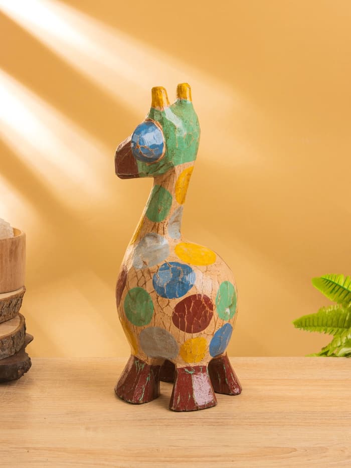Сувенир «Жирафик», 12×12×30 см, дерево, разноцветный