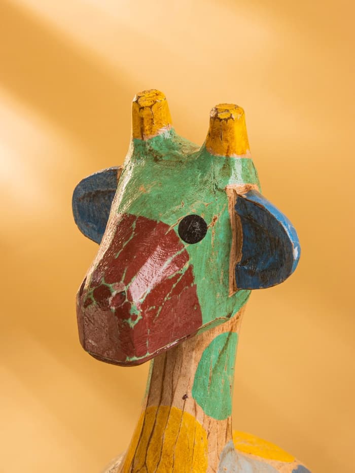 Сувенир «Жирафик», 12×12×30 см, дерево, разноцветный