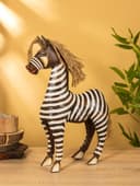 Сувенир «Зебра», 30×12×45 см, дерево, бело-коричневый