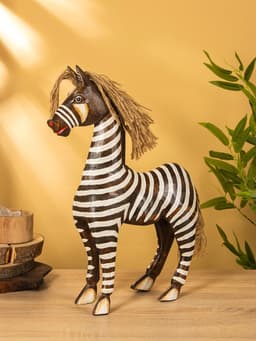 Сувенир «Зебра», 30×12×45 см, дерево, бело-коричневый