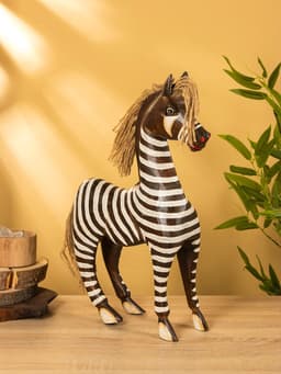Сувенир «Зебра», 30×12×45 см, дерево, бело-коричневый
