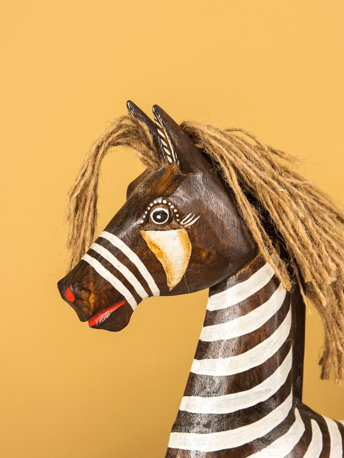 Сувенир «Зебра», 30×12×45 см, дерево, бело-коричневый