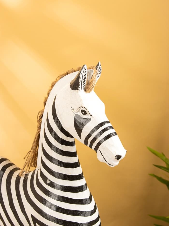 Сувенир «Зебра», 33×11×53 см, дерево, чёрно-белый