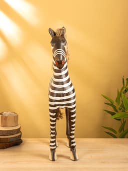 Сувенир «Зебра», 40×14×60 см, дерево, бело-коричневый
