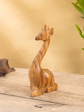 Фигура «Жирафик», 12×6×25 см, дерево пиннис, коричневая