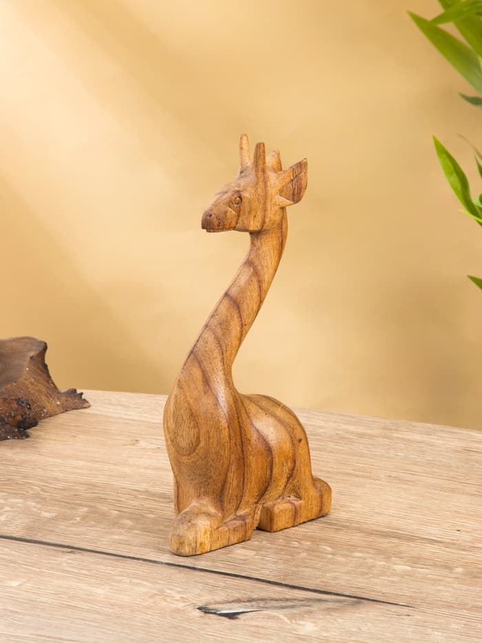 Фигура «Жирафик», 12×6×25 см, дерево пиннис, коричневая