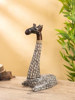 Фигура «Жираф», 25×13×40 см, бежево-коричневая, дерево