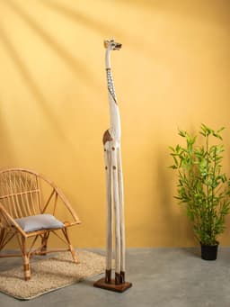 Сувенир «Жираф», 28×17×200 см, дерево, белый