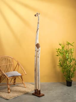 Сувенир «Жираф», 28×17×200 см, дерево, белый