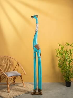 Сувенир «Жираф», 28×17×200 см, дерево, голубой