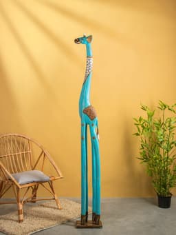 Сувенир «Жираф», 28×17×200 см, дерево, голубой
