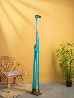 Сувенир «Жираф», 28×17×200 см, дерево, голубой
