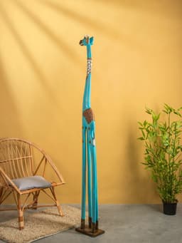 Сувенир «Жираф», 28×17×200 см, дерево, голубой