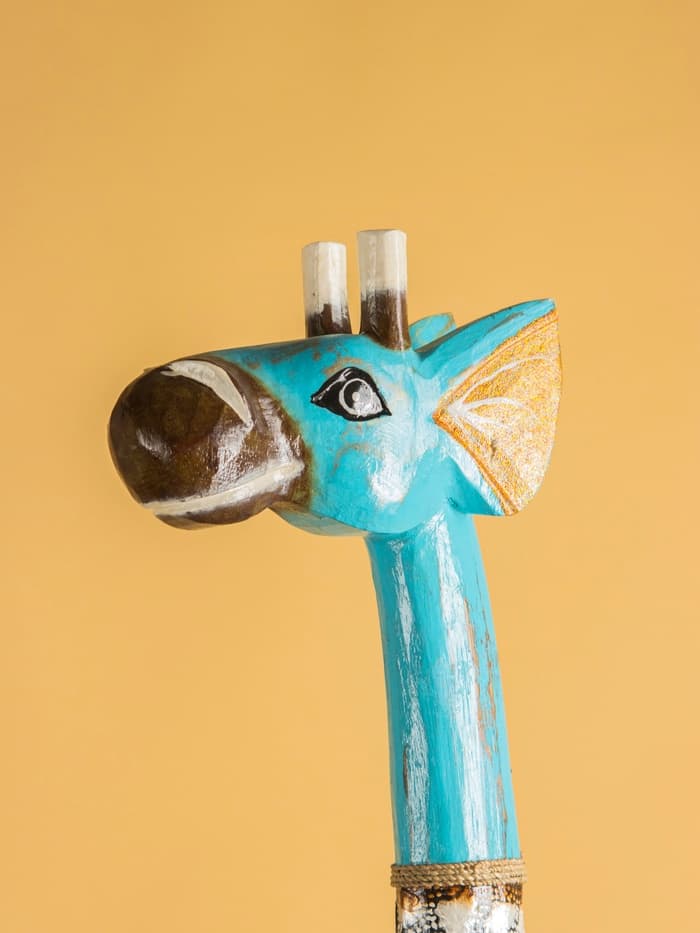 Сувенир «Жираф», 28×17×200 см, дерево, голубой