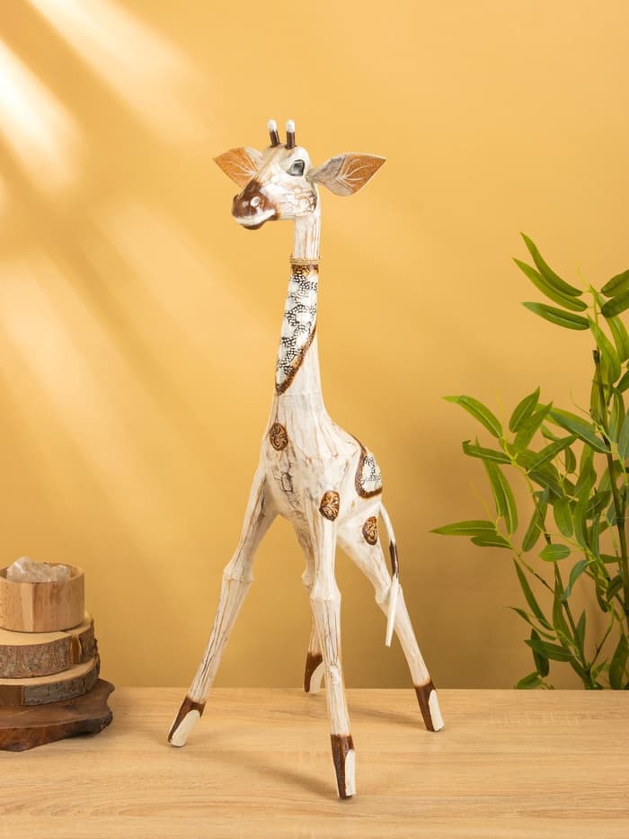 Сувенир «Жирафик», 25×25×70 см, дерево, белый