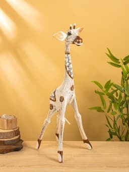 Сувенир «Жирафик», 25×25×70 см, дерево, белый