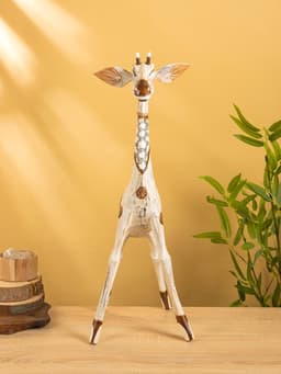 Сувенир «Жирафик», 25×25×70 см, дерево, белый
