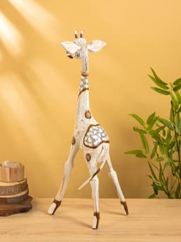Сувенир «Жирафик», 25×25×70 см, дерево, белый