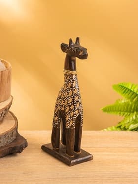 Сувенир «Жирафик», 8×5×20 см, дерево, бежево- коричневый