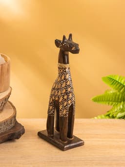 Сувенир «Жирафик», 8×5×20 см, дерево, бежево- коричневый