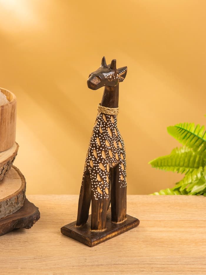 Сувенир «Жирафик», 8×5×20 см, дерево, бежево- коричневый