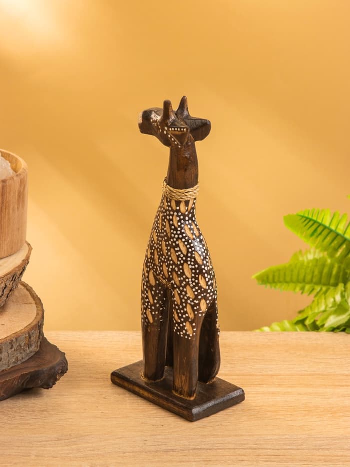 Сувенир «Жирафик», 8×5×20 см, дерево, бежево- коричневый