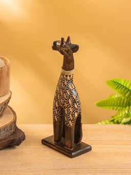 Сувенир «Жирафик», 8×5×20 см, дерево, бежево- коричневый