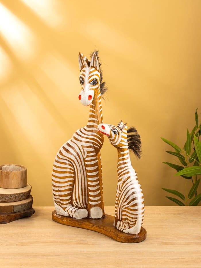 Сувенир «Зебры», 33×11×53 см, дерево