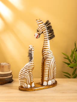 Сувенир «Зебры», 33×11×53 см, дерево