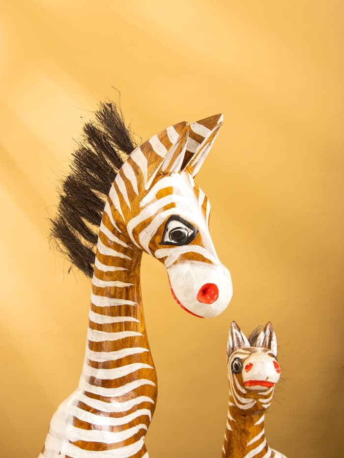 Сувенир «Зебры», 33×11×53 см, дерево