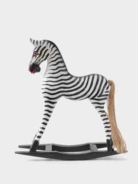 Сувенир «Зебра-качалка», h=35 см, дерево