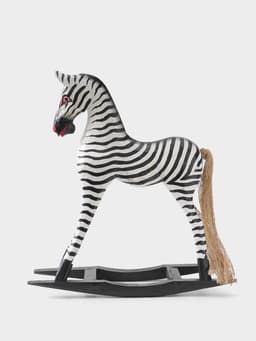 Сувенир «Зебра-качалка», h=35 см, дерево