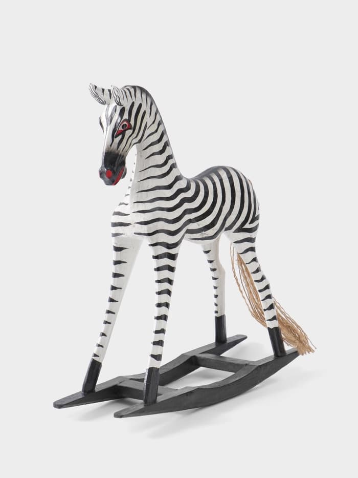 Сувенир «Зебра-качалка», h=35 см, дерево