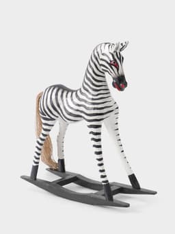 Сувенир «Зебра-качалка», h=35 см, дерево