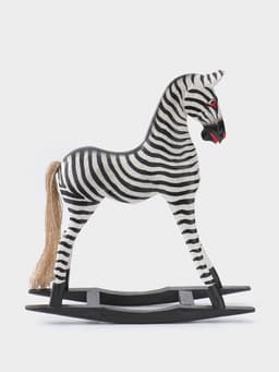 Сувенир «Зебра-качалка», h=35 см, дерево