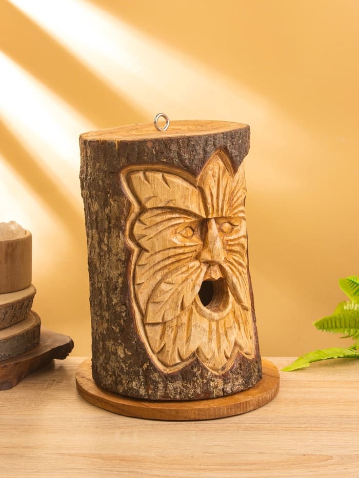 Скворечник подвесной «Старец» дерево Джампинис 20×20×27 см, дерево джампинис